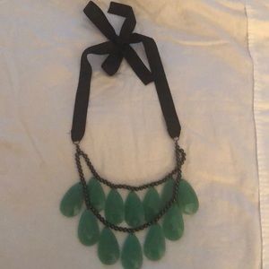 Teal beaded necklace